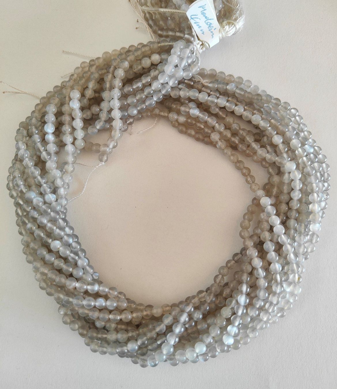 Pietre preziose: Mondstein, Beads 4mm, Strang – Nuovo e nell'imballaggio originale da Rümlang venduto da 21f