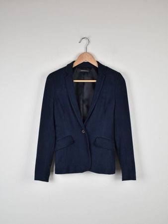 Esprit Blazer, Gr.32/34, dunkelblau, Wildlederoptik