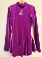 Eiskunstlauf Kleid Samt lila &Steinen für 8-10 J.1x getragen