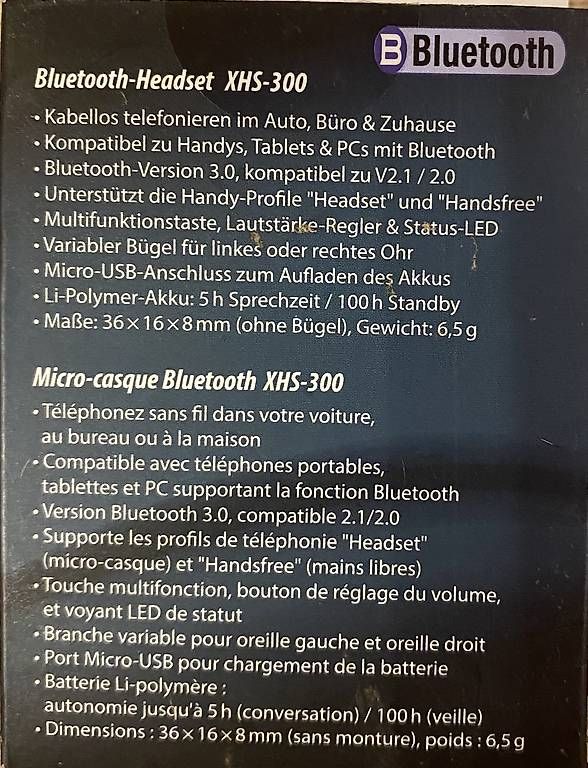 Cuffie: Bluetooth Headset – Nuovo e nell'imballaggio originale da Maur venduto da chr_x8zv 2