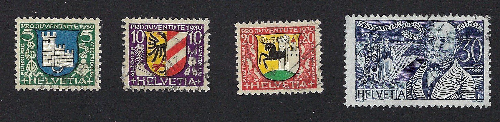 Tutti i francobolli: Pro Juventute 1930, ganzer Satz – Usato da Luzern venduto da Einh0rn