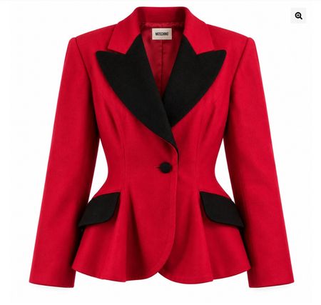 Veste tailleur T.38 laine col noir Moschino