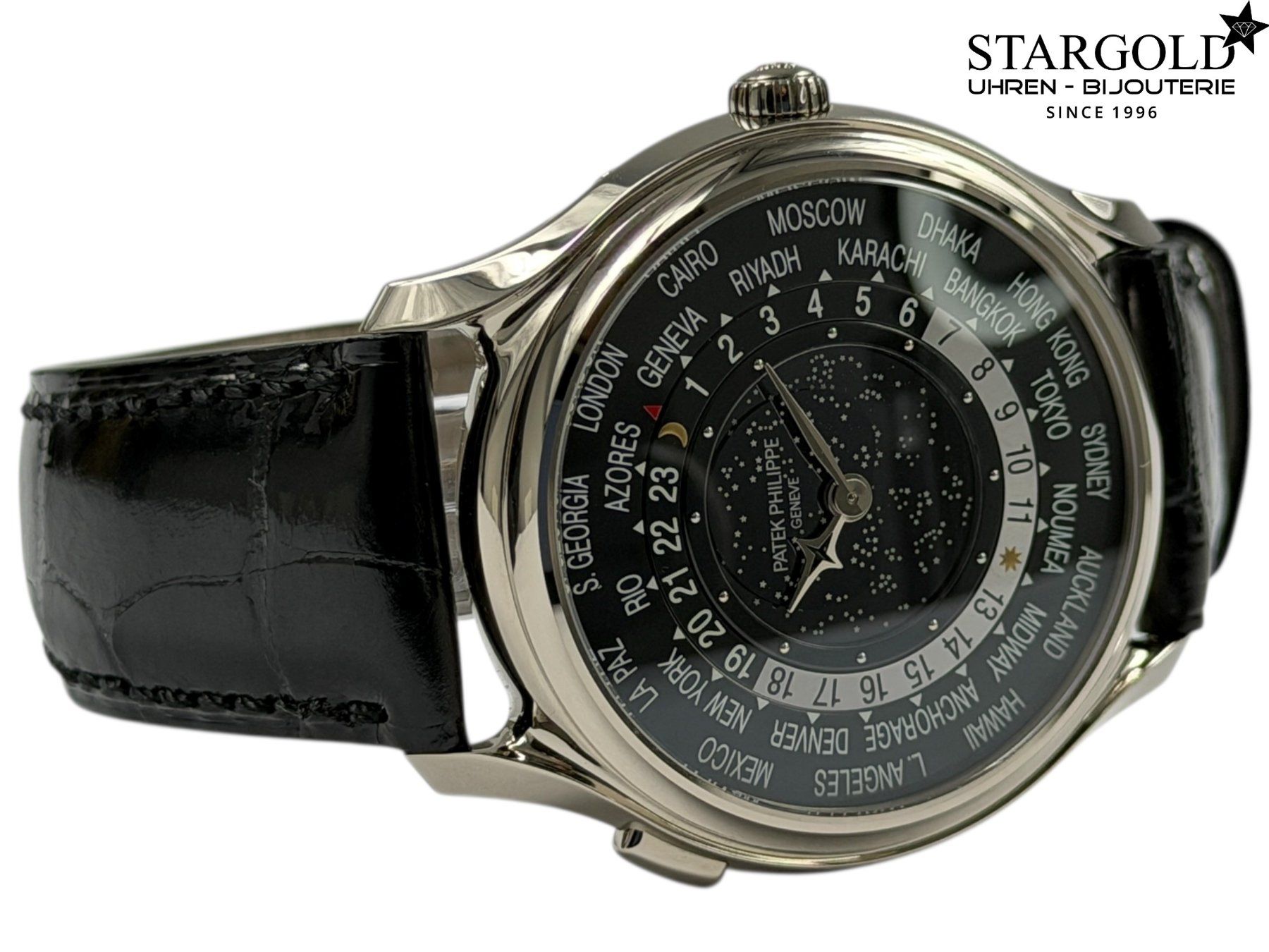 Patek Philippe Orologi: Patek Philippe World Time Anniversary 175th - 5575G – Nuovo e nell'imballaggio originale da Zürich venduto da Stargold-Uhren 2