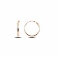 Ohrringe Creole 925 roségold Klassiker filigran 14mm