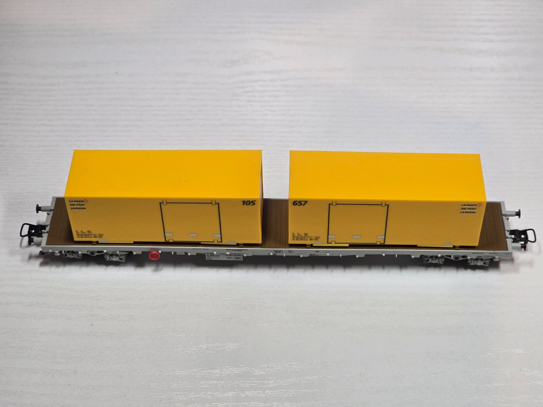 Hag Modellini di ferrovie: Hag, Post, Wechselbrücken Containerwagen, WS, Vitrine – Nuovo (secondo la descrizione) da Kloten venduto da Nicola2 2