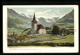 Frutigen, Kirche, Doldenhorn und Altels