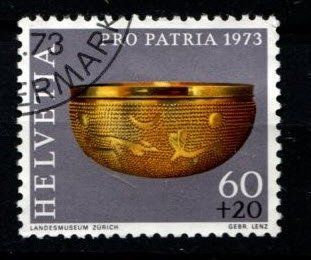 Tutti i francobolli: 1973 - PP / Kunst und Handwerk / Goldschale – Usato da Schaffhausen venduto da poststamp