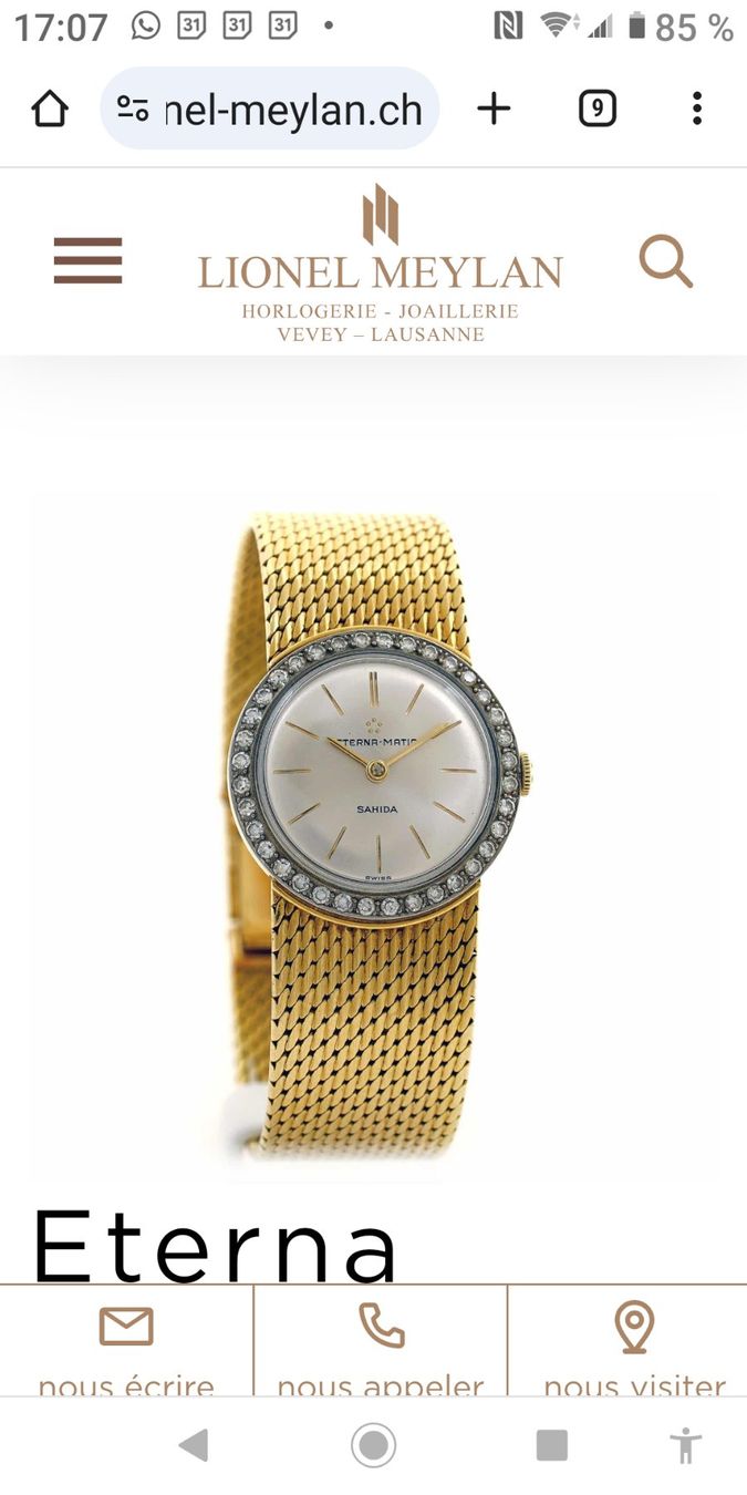 Eterna Orologi: Montre dame or 18 carats – Usato da La Chaux-de-Fonds venduto da Bakha 4
