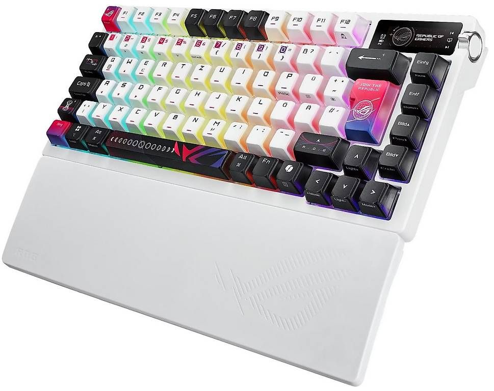 Asus Tastiere: ASUS ROG Azoth X Wireless & NX Snow V2 - Schweizer Layout – Nuovo e nell'imballaggio originale da Mettau venduto da BasarVerkauf