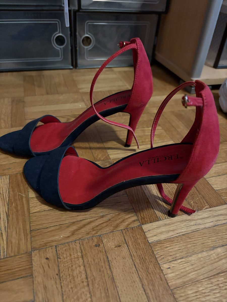 Scarpe da donna: Sandali eleganti Rossi e Blu in camoscio  – Usato da Viganello venduto da cos_m2tj