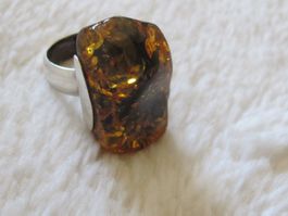 Bernstein Ring Gross Und Schwer Wunderschön Vintage Antik