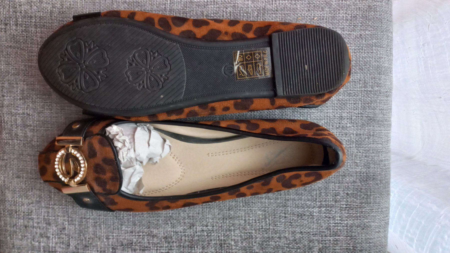 Damenschuhe: Ballerina Leopard, Gr. 40 – Neu (gemäss Beschreibung) aus Hendschiken von Schaetzi0 1