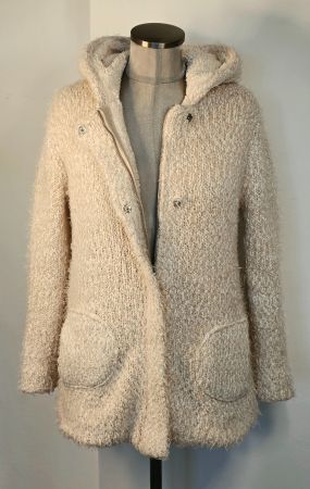 S 34-36 warme Kuscheljacke Strickjacke Mantel Teddy gefütter