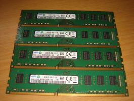 4 stück 8gb ddr3 PC3 12800 (1600) RAM für Computer.