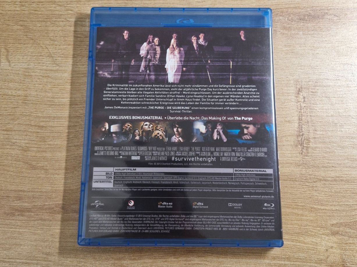 Tutti i DVDs: The Purge - Die Säuberung (2013) Bluray – Usato da Pfungen venduto da Whitie 1