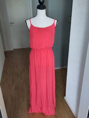 ONLY Maxikleid Gr. 34 XS Korallrosa Sommerkleid lang