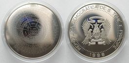 2000 Dobras 1998 Kalendermünze MILLENNIUM Ku-Ni PP