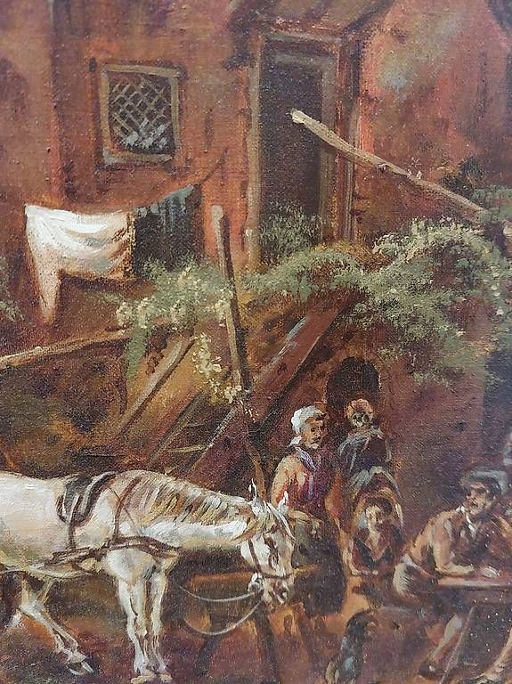 Dipinti: Ölbild Holländisches Bild Gasthaus – Usato da Wetzikon ZH venduto da flo_vg2f 3