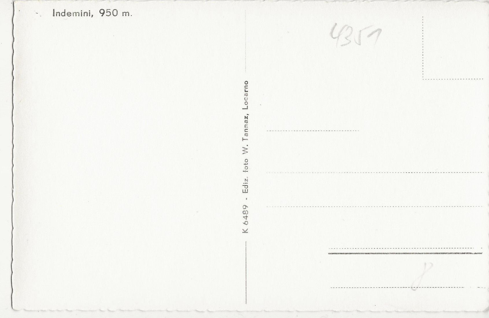 Cartoline postali: Indemini TI – Usato da Frauenfeld venduto da Merk52 1