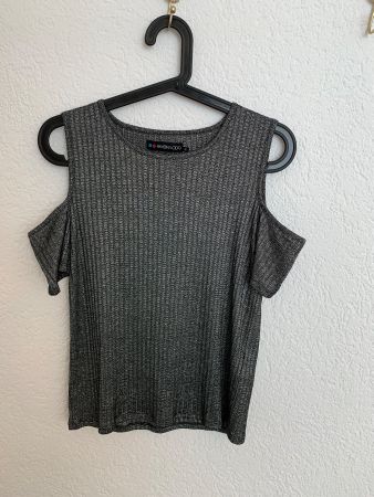 Even & Odd Glitzer Shirt Silber Gr. S