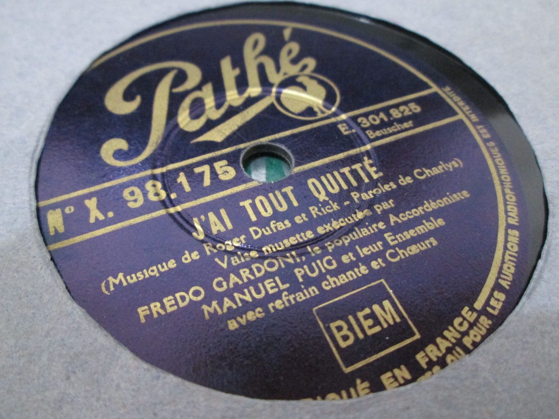 Schallplatten: DISQUES 78 TOURS – Gebraucht aus Lausanne von Leag 6