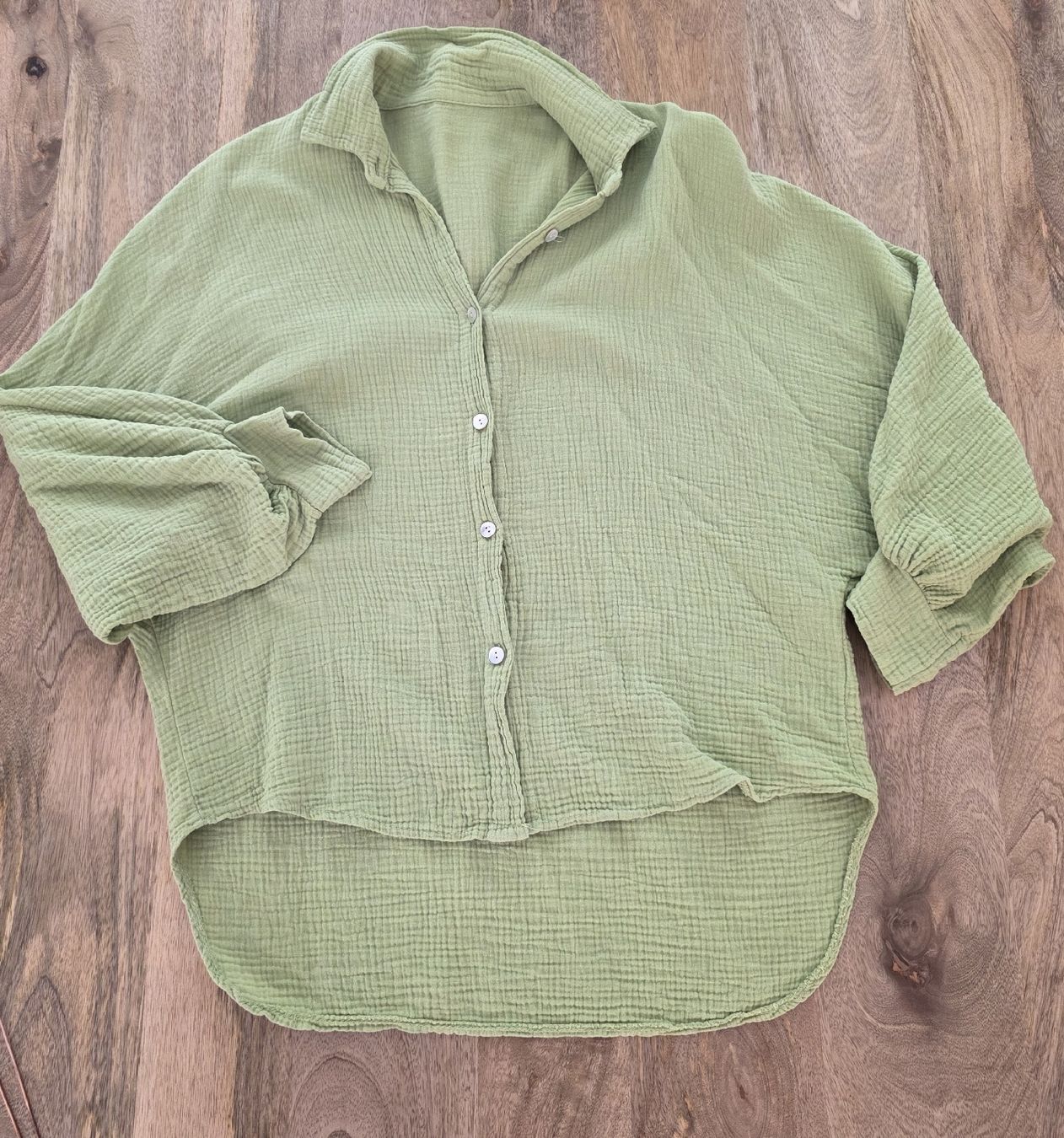 Camicette: Leinenhemd Oversize  Gr.1 Size Baumwolle Made in Italy – Usato da Rheinsulz venduto da Gilea 4