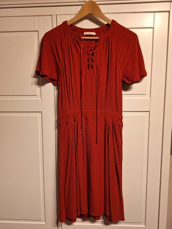 Sessùn Kleid mit Schnürung Rot – sehr guter Zustand