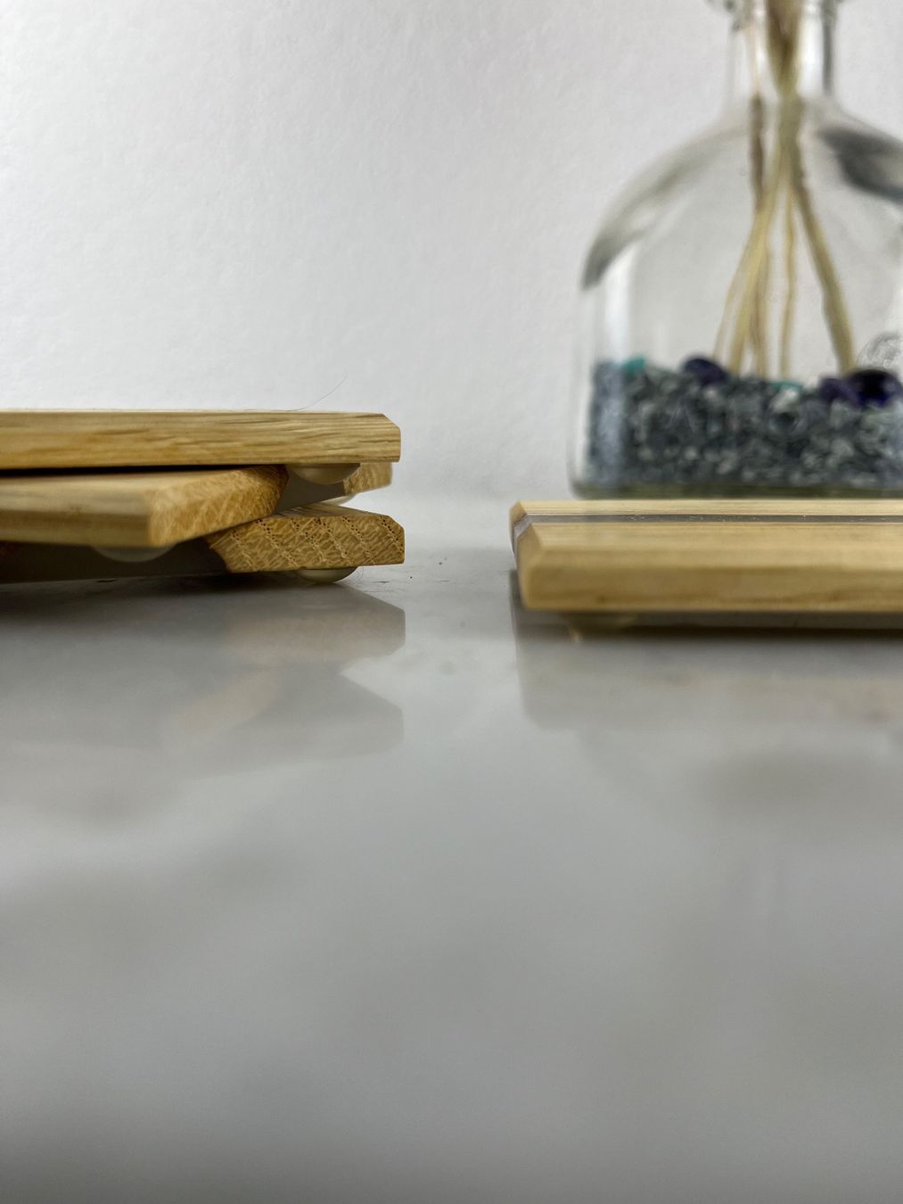 Untersetzer: Glas Untersetzer aus Epoxy und Eiche fluoreszierend – Neu (gemäss Beschreibung) aus Zwillikon von EichenlaubWoodwork 3