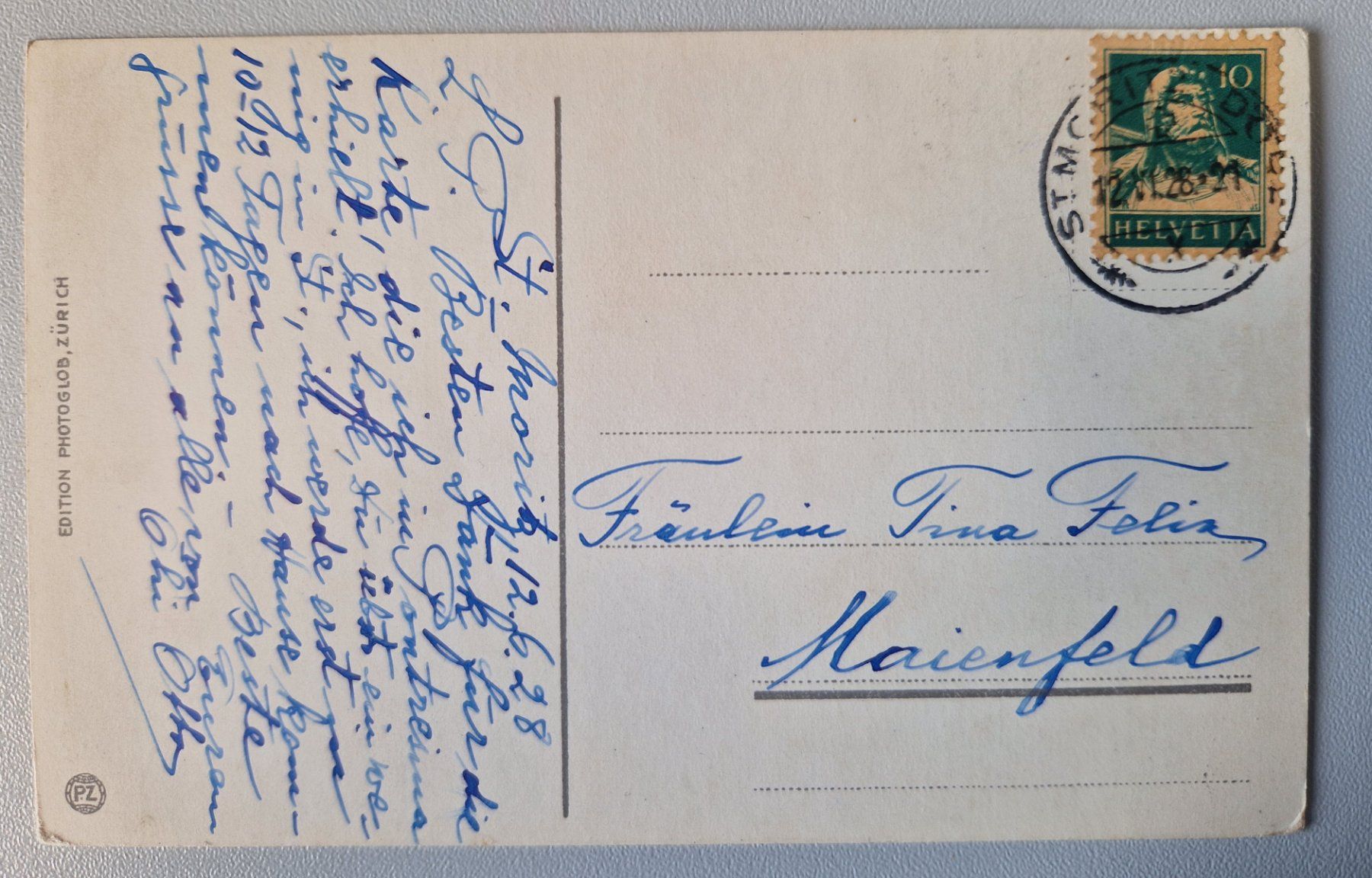 Cartes postales: St. Moritz-Dorf 1928 – D'occasion à Melchnau par Arthurius 1