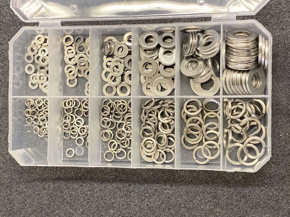 M8 und M10 sortiert Schrauben Muttern und Unterlegscheiben Kit Set A2 M8 und M10 sortiert Schrauben Muttern und Unterlegscheiben Kit Set A2