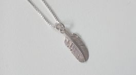 NEU Designer Kette Silber 925 Feder Boho zu Nile Free People