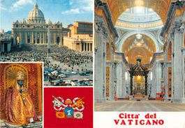 4x Gruss vom VATIKAN - schöne Sujets vom Peters Dom