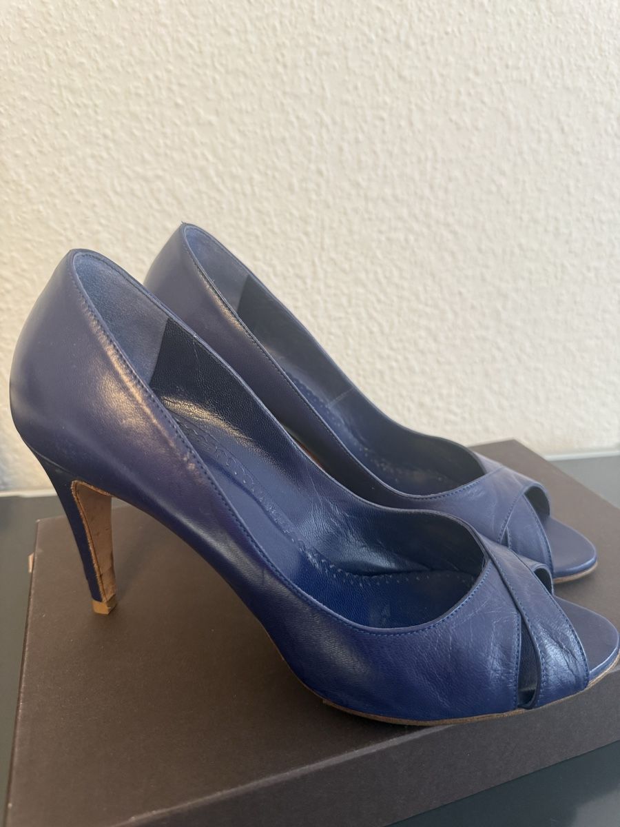 Navyboot Damenschuhe: Navyboot Damen Leder Pumps Gr. 40 Blau Peep Toe  – Gebraucht aus Zürich von Dora_2026 4
