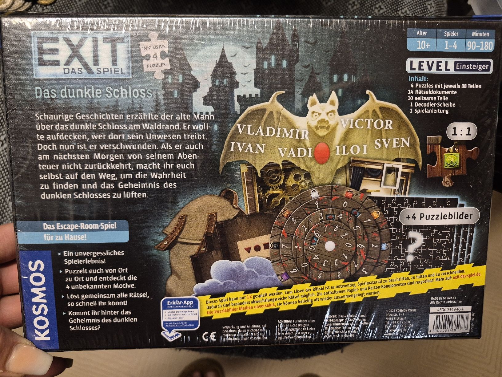 Giochi: Exit Das Spiel: Das dunkle Schloss -Neu- inkl. 4 Puzzles – Nuovo e nell'imballaggio originale da Wohlen AG venduto da Biber75 1