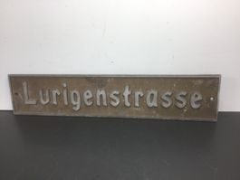 Altes Strassenschild Lurigenstrasse