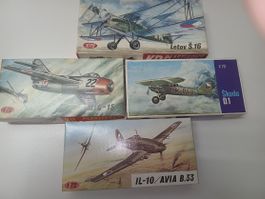 4 Flugzeug Bausätze