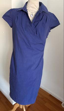 Weekend MaxMara Blusenkleid Wickelkleid M 36 38 Königsblau M