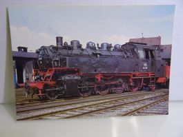 Postkarte DB Personenzug Dampflokomotive 86 260 BW Plattling