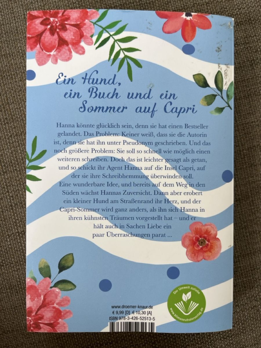 Libri: Buch: Sommerlese - Ein Capri-Roman – Usato da Seuzach venduto da anina.k 1