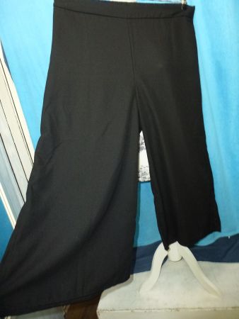 HOSE SCHWARZ 7/8 WEITES BEIN RV  GUMMIZUG BUND GR XL