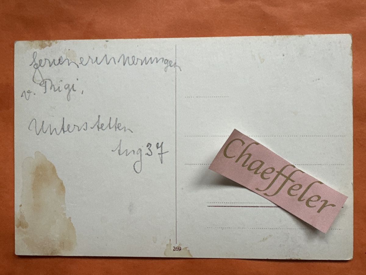 Ansichtskarten: 1937 Felsenweg bei Rigi-First  – Gebraucht aus Zürich von Chaeffeler 1