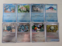 8er-Set Pokémon- und Trainerkarten 