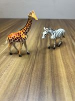 2 x TIERE (d14) Zebra und Giraffe Tierfiguren