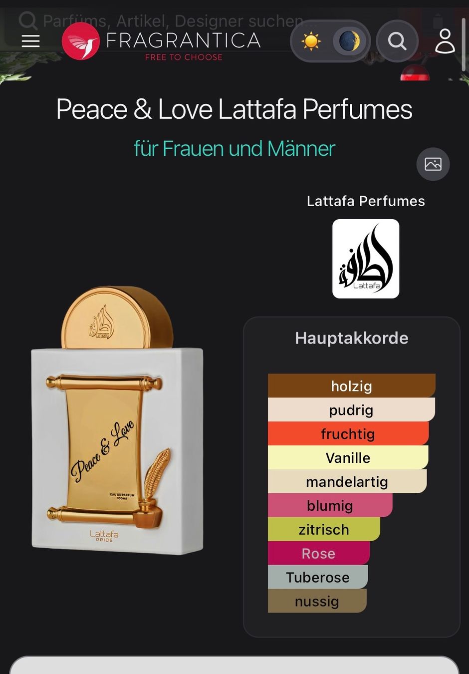 Lattafa Parfum & Eau de Toilette: Lattafa Pride Peace & Love EDP 20ml. Neu! – Neu und originalverpackt aus Zürich von deruja 3