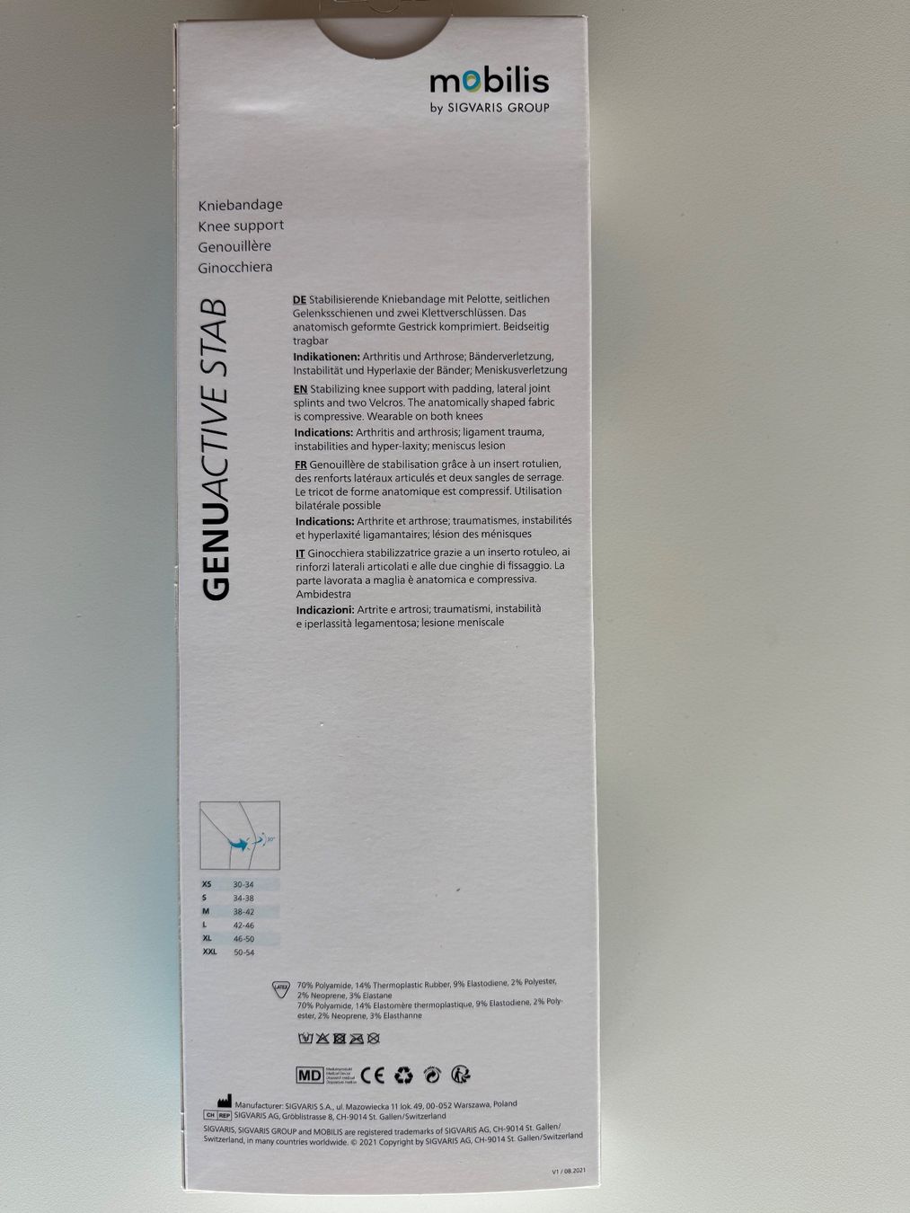 Protezioni & Imbottiture: Mobilis GenuActive Stab Knee support, L – Nuovo e nell'imballaggio originale da St-Gingolph venduto da GoldenKeys 1