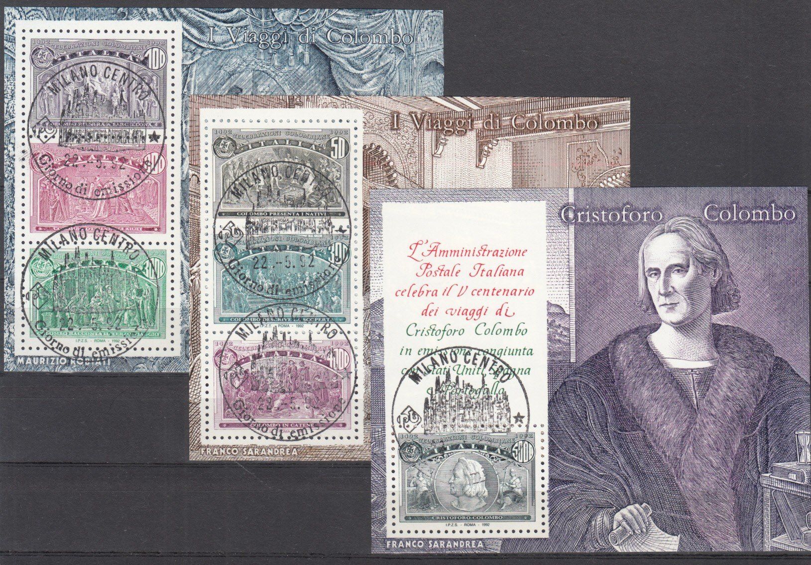 Tous les timbres: Italien 1992 mit ET – D'occasion à Bürglen TG par StampGraf 3