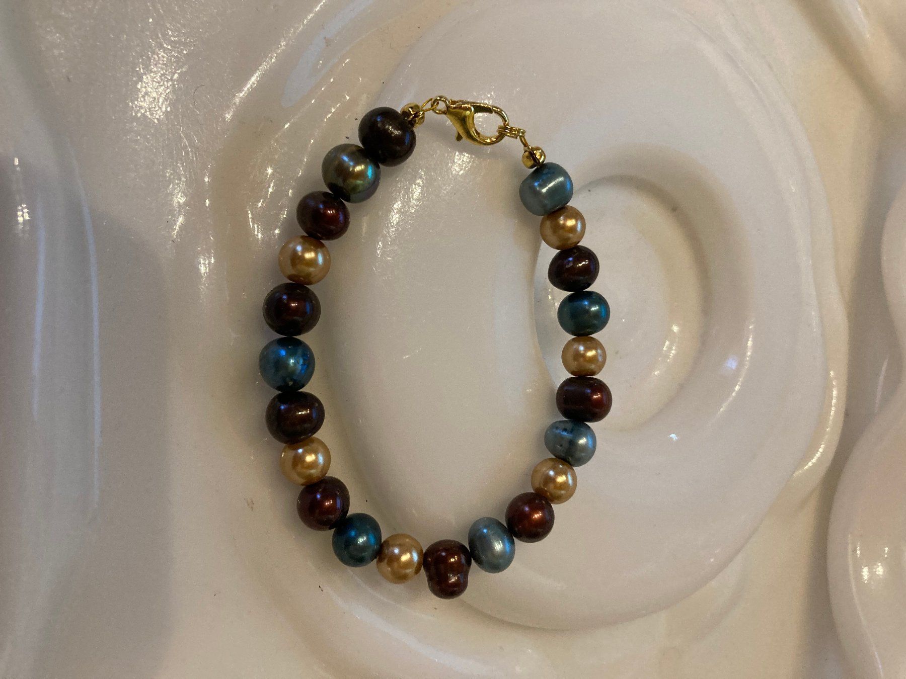 Bracciali & Braccialetti: Zuchtperlen,Kunstperlen Armband – Nuovo (secondo la descrizione) da Biberist venduto da tl-schmuck