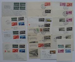 1948 Eisenbahnen + Pro Patria 1947 Briefe-Lot, teils Ersttag