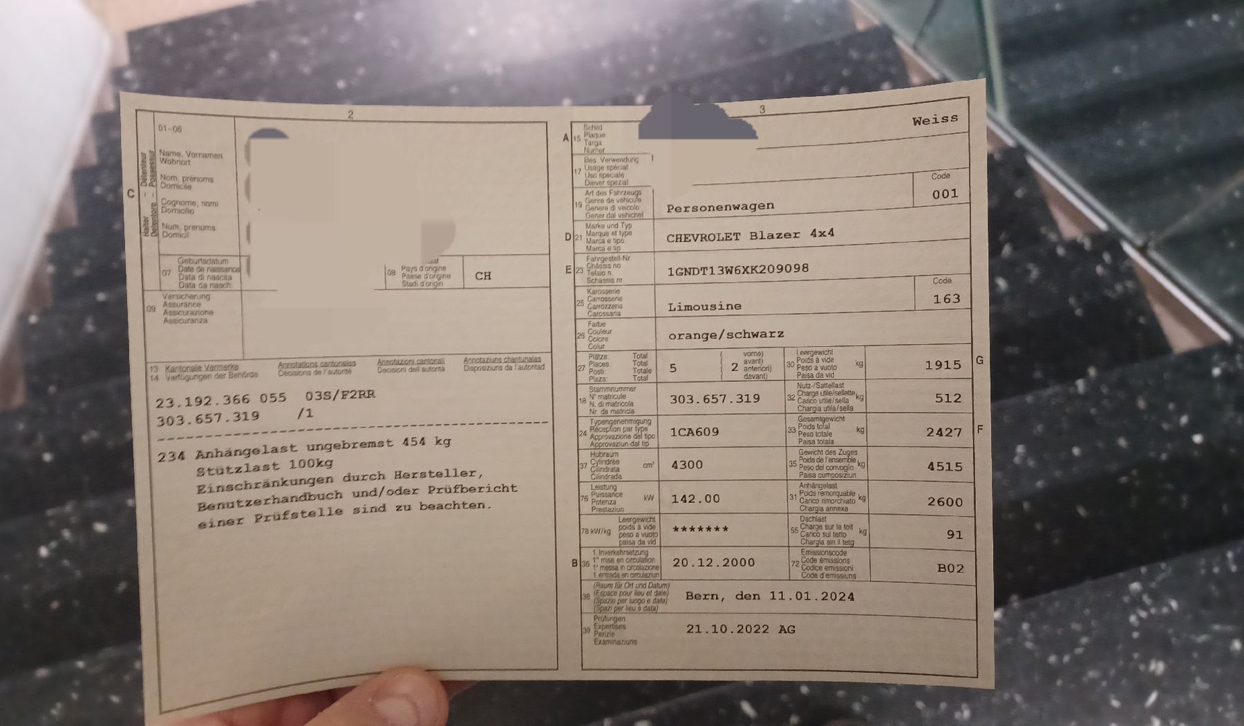 Chevrolet Autos: Chevrolet Blazer – Defekt aus Fraubrunnen von Gilgen14 3