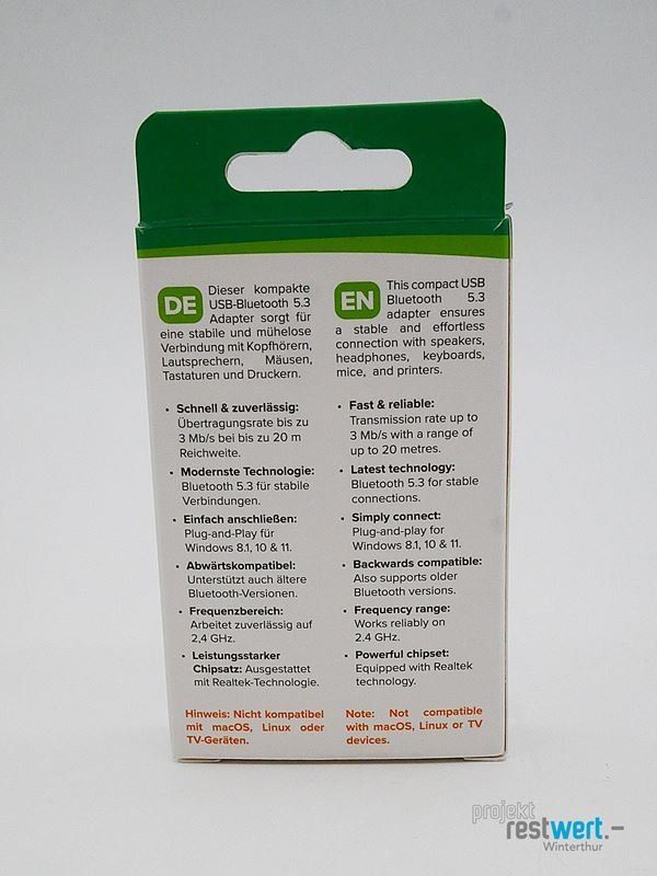 Lecteurs & Adaptateurs: INLINE USB Adapter Bluetooth 5.3 – Neuf (Voir description) à Winterthur par Restwert_Winterthur 5